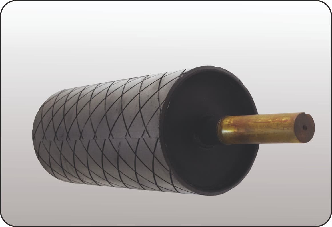 Diamond Grooved Rubber Lagged Drum Pulley